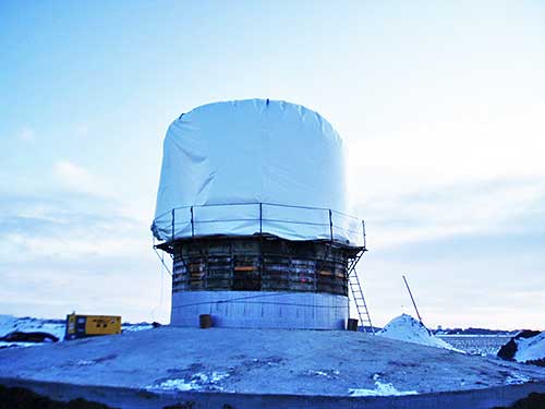 Base tarpaulins made of woven tarpaulin to protect the concrete work, wind energy