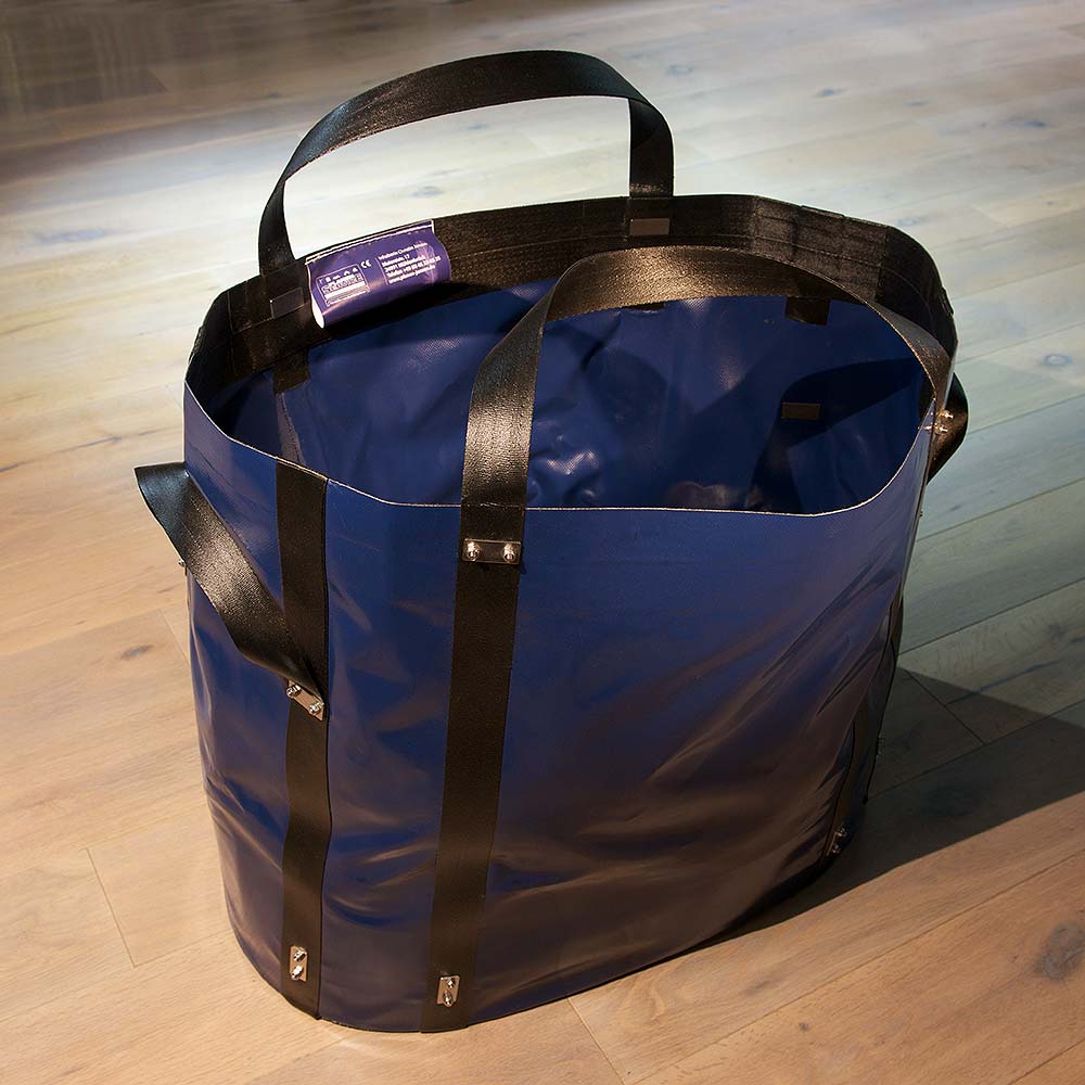 Oval heavy load bag made of technical textiles